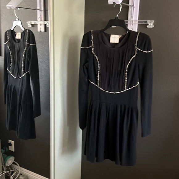 🎉Fumblin’ Foe, Black Dress, silver beads, Medium